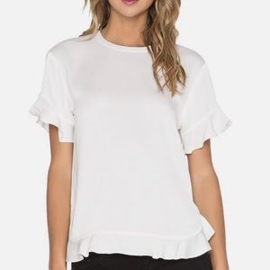 Kate Spade white crepe as top fits like a M